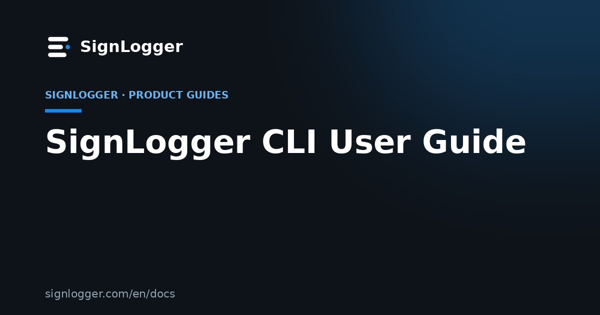 SignLogger CLI User Guide