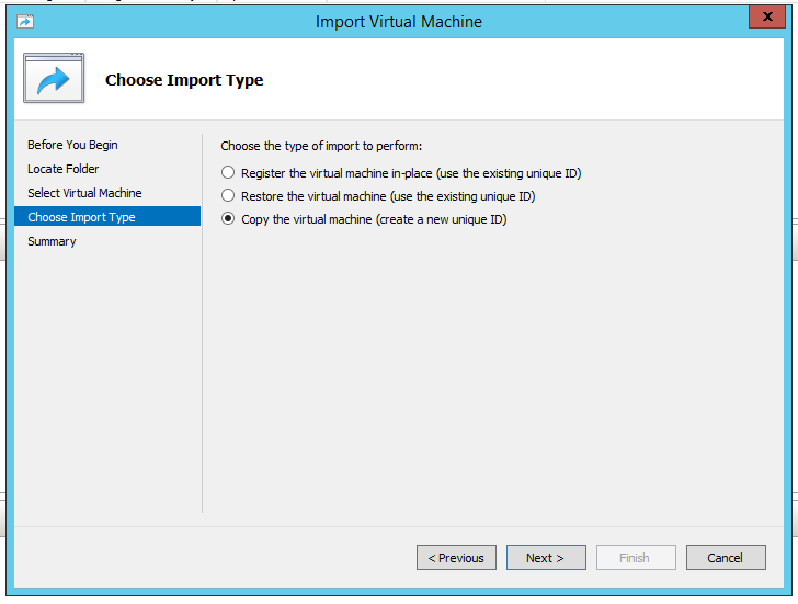 Selecting the SignLogger virtual machine