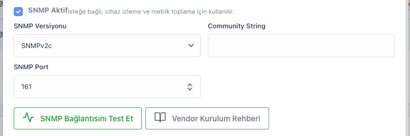 Device monitoring with SNMP data