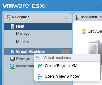 ESXi — Create / Register VM