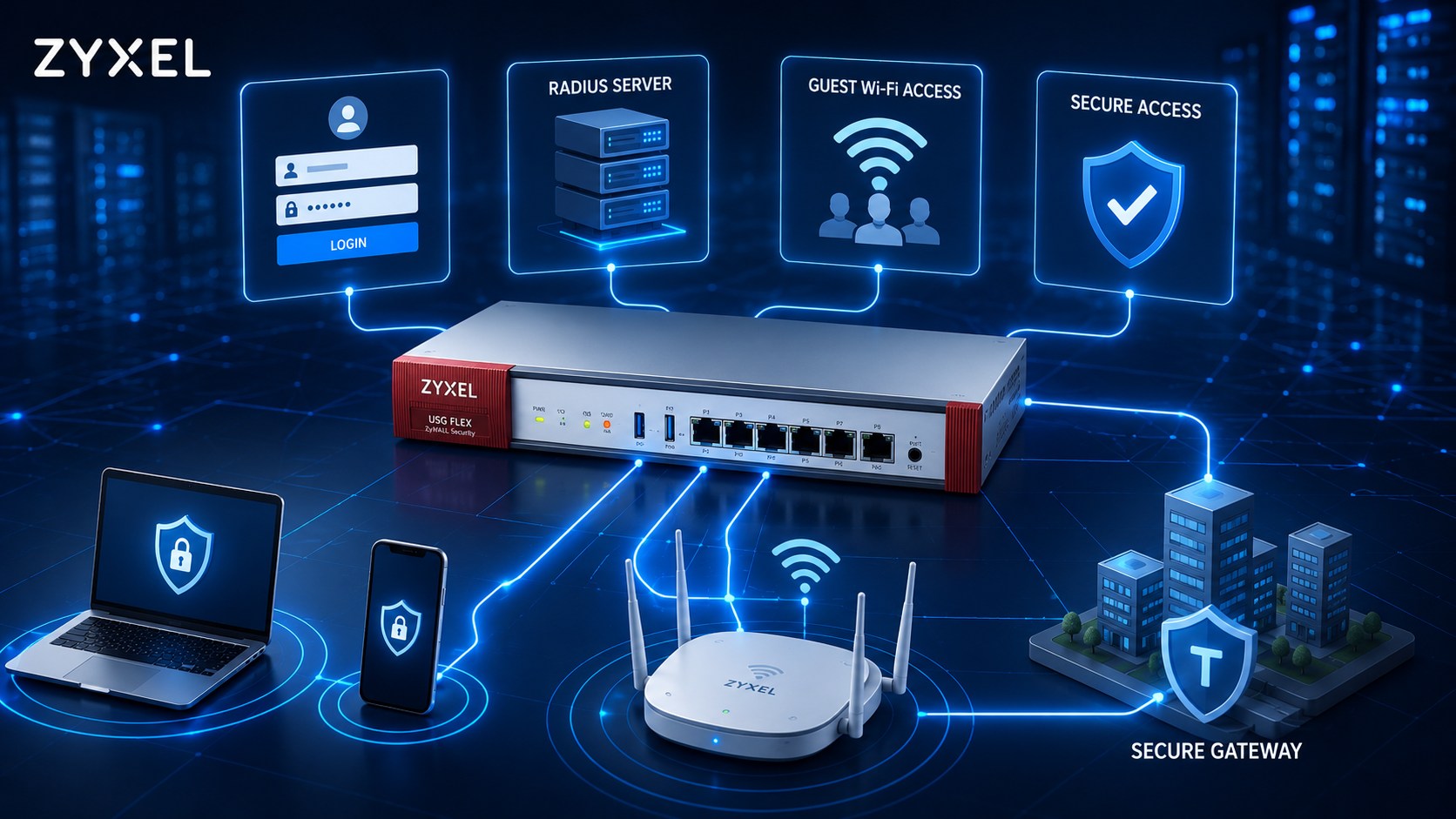 Zyxel RADIUS Server and Guest Captive Portal Configuration Guide