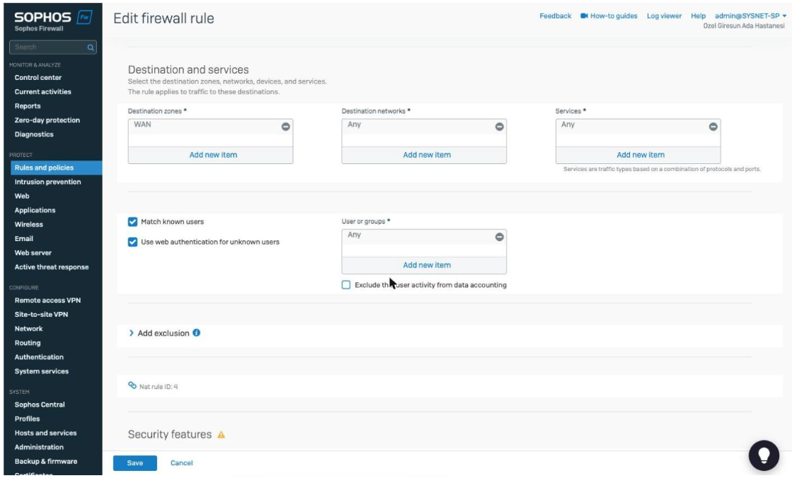 guest-to-wan-all rule identity settings